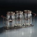 Diamond Star Diamond Star 94001 12 x 3.5 x 5.5 in. Glass Jar Set; black 94001